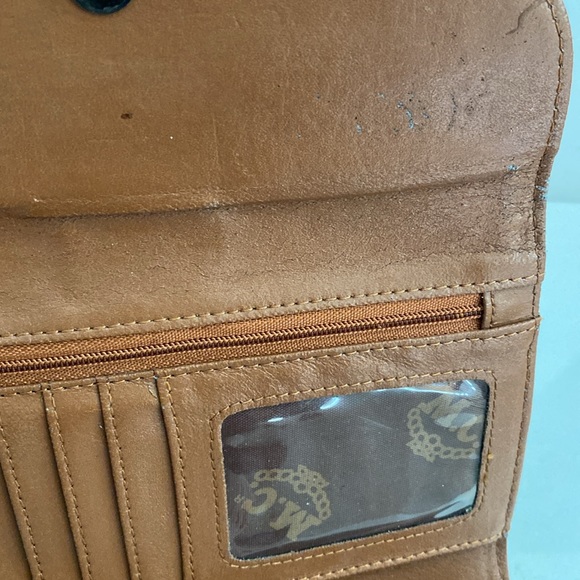 M.C. Floral Tooled Leather Wallet with Turquoise rhinestones & beads - Picture 14 of 16